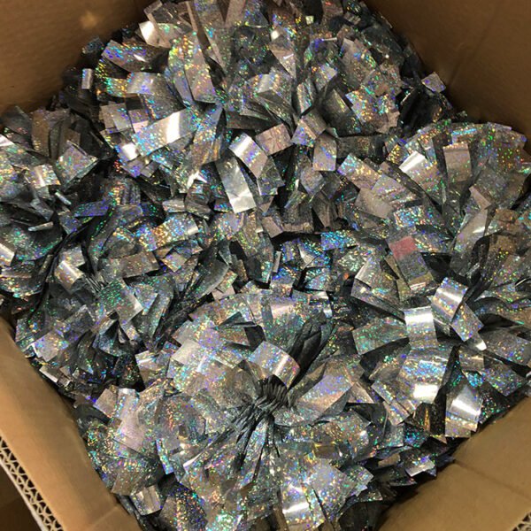 Wholesale custom gold big size plastic holographic metallic cheerleading pom poms - Image 4