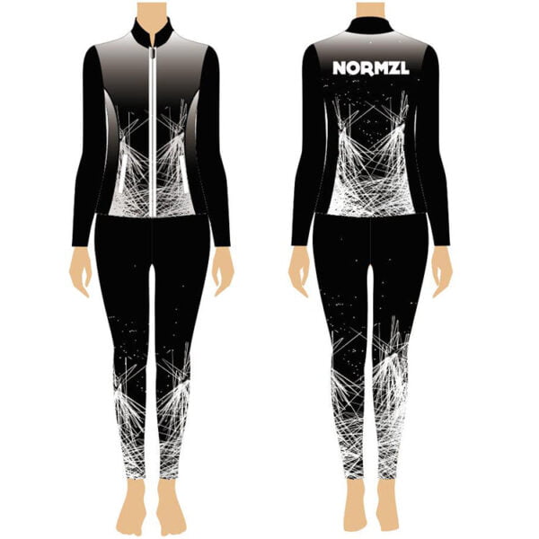 Rhinestone design long sleeve cheerleading jacket shirt and leggings suit cheer warmups - Image 3