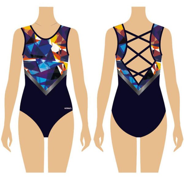 Custom design mesh short sleeve back zip gymnastics leotards ballet leotard dance wear - Image 4