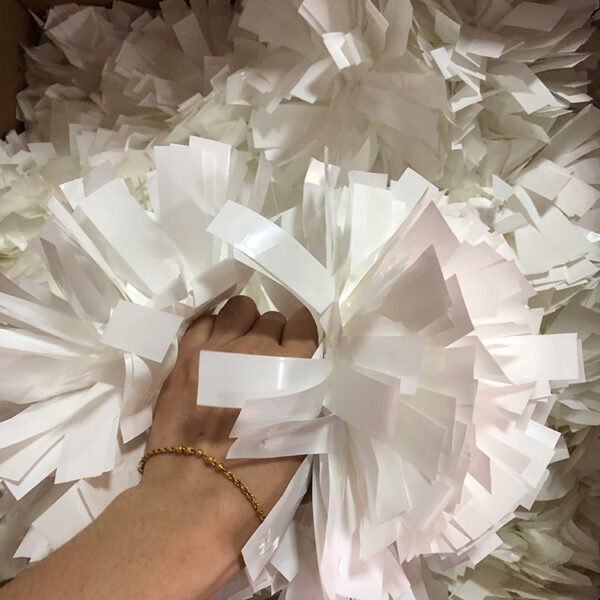 Wholesale custom gold big size plastic holographic metallic cheerleading pom poms - Image 3