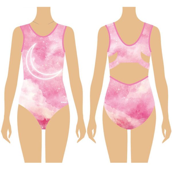 Custom design mesh short sleeve back zip gymnastics leotards ballet leotard dance wear - Image 6