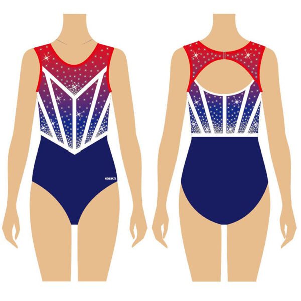 Custom design mesh short sleeve back zip gymnastics leotards ballet leotard dance wear