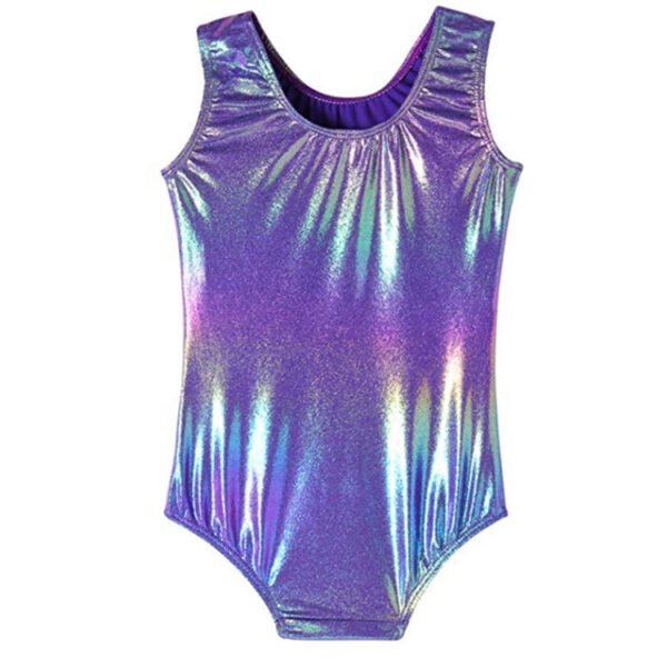 Purple Leotard Kids Gymnastics Wear Clothes - Image 2