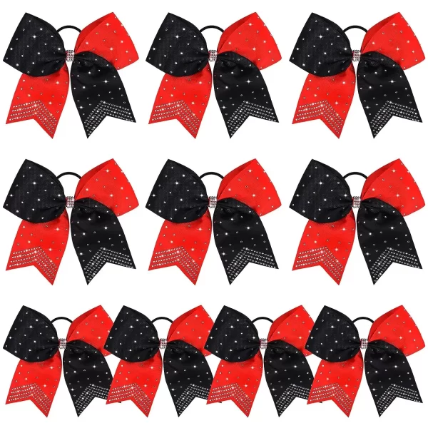 7 inch shiny team custom design rhinestone girl hair band Glitter Cheer Bows Accessories cheerleading elastic headband