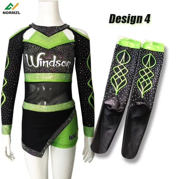 Multicolor design sport cheer sublimation high knee socks custom cheerleading uniforms sock cheerleader socks - Image 5