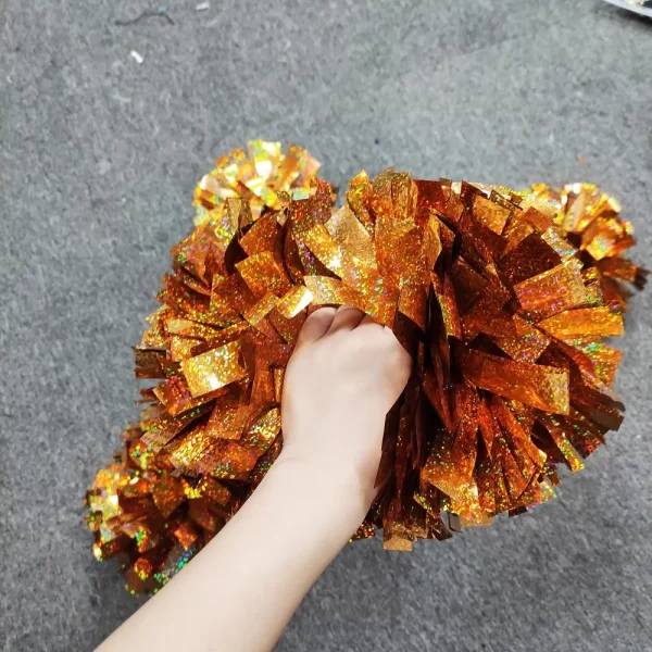 cheer practice solid color Cheerleading Pom Poms wholesale performance glitter Fashion Accessories - Image 3