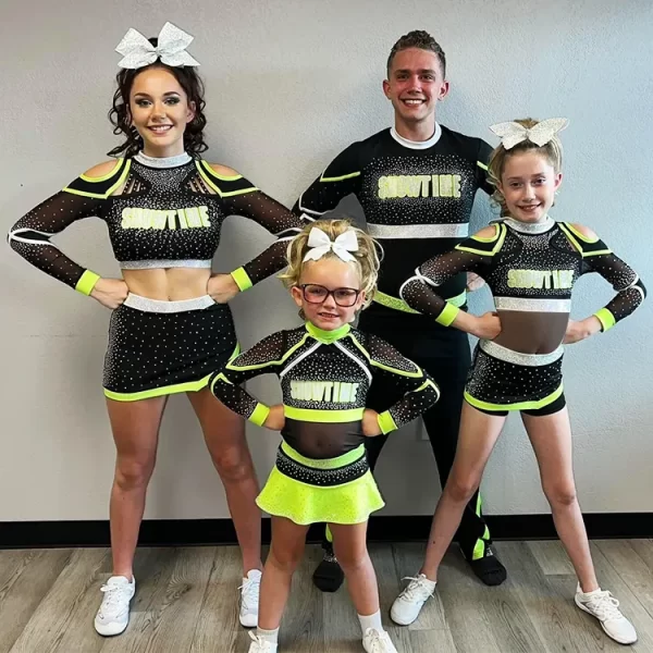 Wholesale cheerleader outfit kids cheer uniform rhinestone dance costumes custom sublimation cheerleading uniforms for women - Image 2