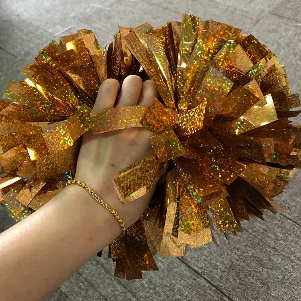 Metallic solid color Cheering Squad Spirited Fun Cheer Kit Cheerleading Pom Poms - Image 2