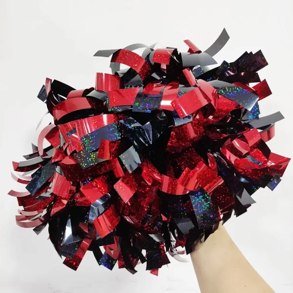 custom size glitter shiny team girls dance performance wholesale cheer pom poms cheerleading accessoire with handles - Image 3