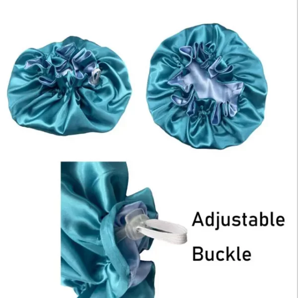 Night Sleep Hats Double Layer Head Cover Custom Double Layer Satin Hair Designers Bonnets - Image 6