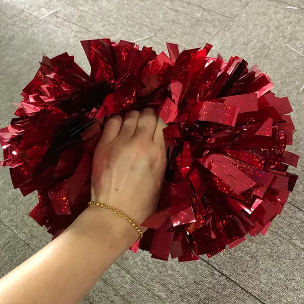 Metallic solid color Cheering Squad Spirited Fun Cheer Kit Cheerleading Pom Poms - Image 3