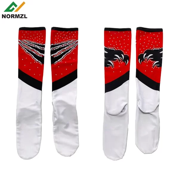 Multicolor design sport cheer sublimation high knee socks custom cheerleading uniforms sock cheerleader socks - Image 6