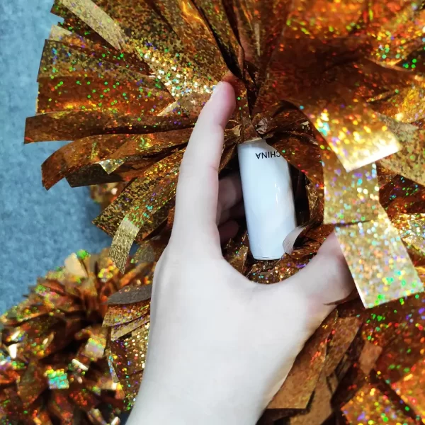 cheer practice solid color Cheerleading Pom Poms wholesale performance glitter Fashion Accessories - Image 2